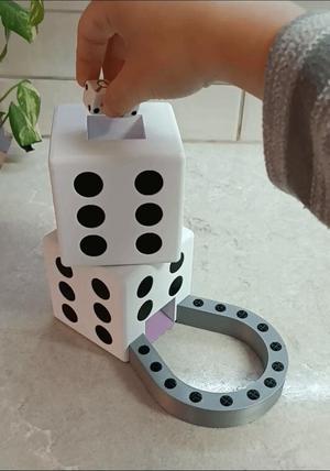 A dice -shaped dice tower