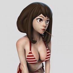 Uraraka Summer Beach Figurine