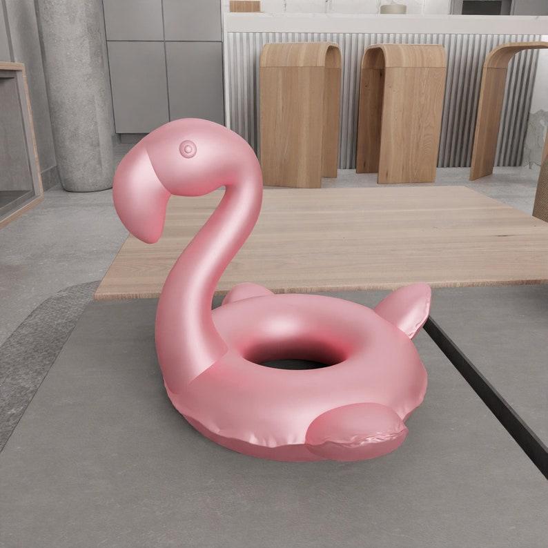 3D Inflatable Sea Bed Flamingo Decor as Stl File & Flamingo Ornament, Animal Decor, Flamingo Art, 3D Printing, Animal Gift, Pink Flamingo