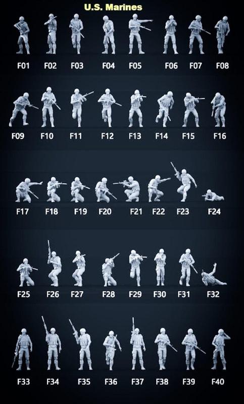 US Marines Soldier Pack (40 Models) 3D Print Stl Files