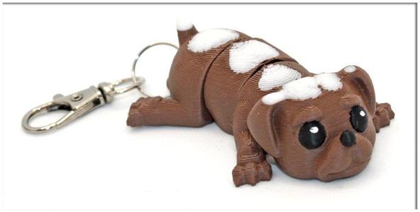 Flexi Puppy Keychain