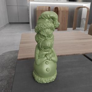 3D Grinch Christmas Decor with 3D Stl Files & Gift For Kids, 3D Figure, Grinch Gifts, 3D Print File, Grinch Decor, 3D Printing, Kids Toy