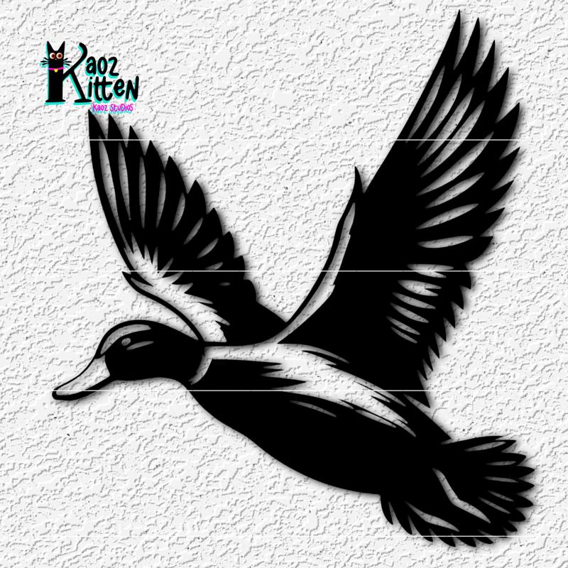 Flying Duck wall art Mallard wildlife Hunter decor