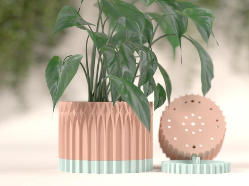Plant Pot. Gothic Arch Style Planter with Drainage