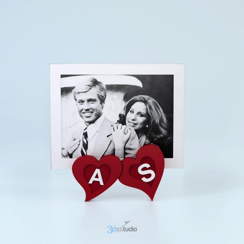 Heart Photo Stand Stl File, Customizable 3D Love Print Files, 3D Valentines Day Gift, Valentines Day 3D Print Stl Files
