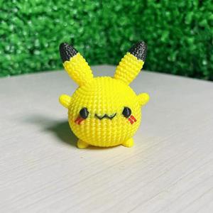 Cute Pikachu Crochet Knitted – Keychain & Piggy bank –  Multicolor