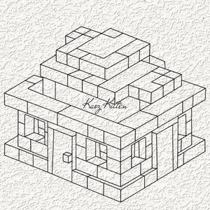 minecraft house WALL ART