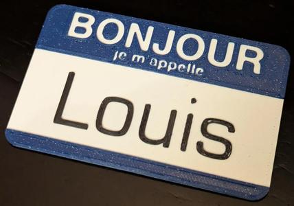 Customizable Name Tag with Magnet Bar