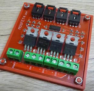 PCB holder for MosFet 4x for mounting / Platinenhalter für MosFet 4-fach Elegoo