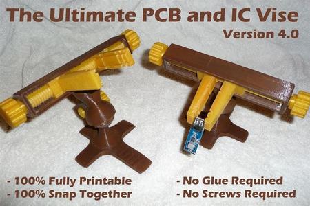 Ultimate PCB and IC Vise – Version 4 - Printable Vise for Small Electronics