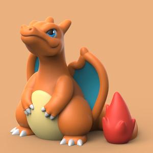 Chibi Charizard (Easy Print No Supports)
