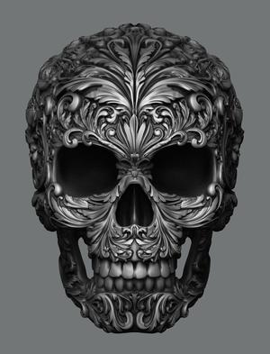Skull ornamental rose