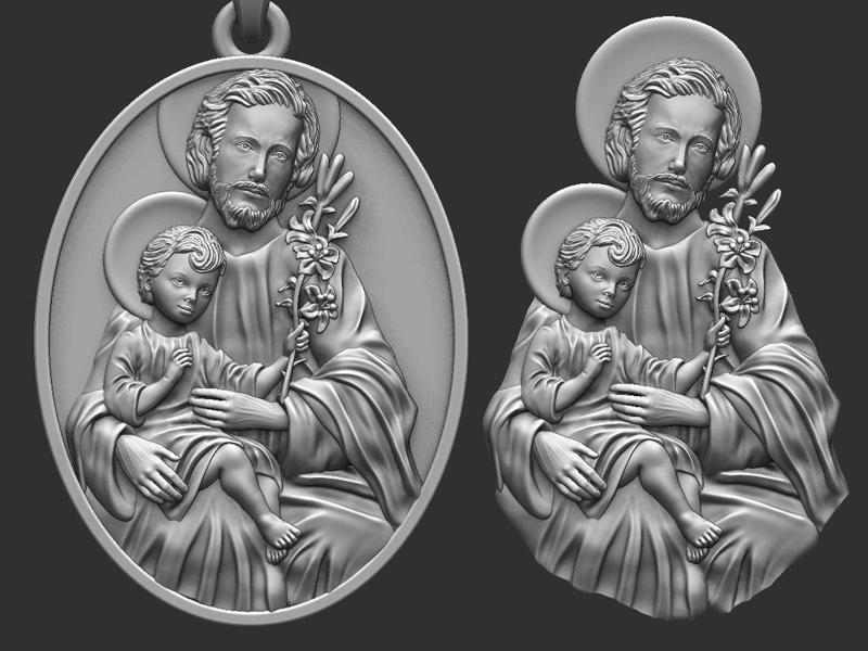 Saint Joseph –  Sao Jose – Medal and Relief