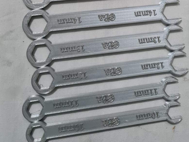 3D Printable Metric Spanner Set (6mm – 20mm)