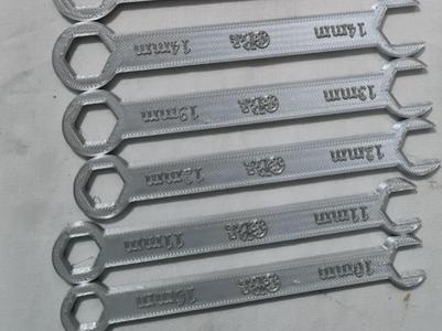 3D Printable Metric Spanner Set (6mm – 20mm)