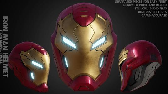 Marvel Rivals Iron Man Helmet for Cosplay