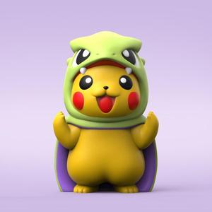 Pikachu cosplay Tyranitar (Easy Print No Supports)