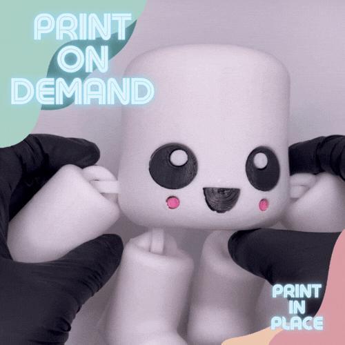 POD small marshmallow cute flexi toys Print in place