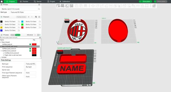 AC Milan Sign – LED strip compatible