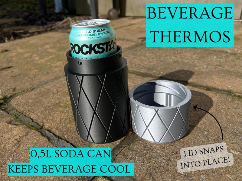Soda Can Thermos Beverage Container 500ml Version