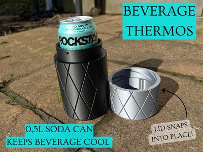 Soda Can Thermos Beverage Container 500ml Version