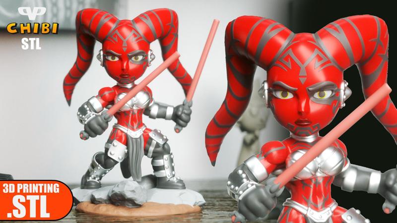 Darth Talon Chibi STL for 3D Printing ChibiSTL 3DXM