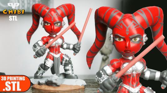 Darth Talon Chibi STL for 3D Printing ChibiSTL 3DXM