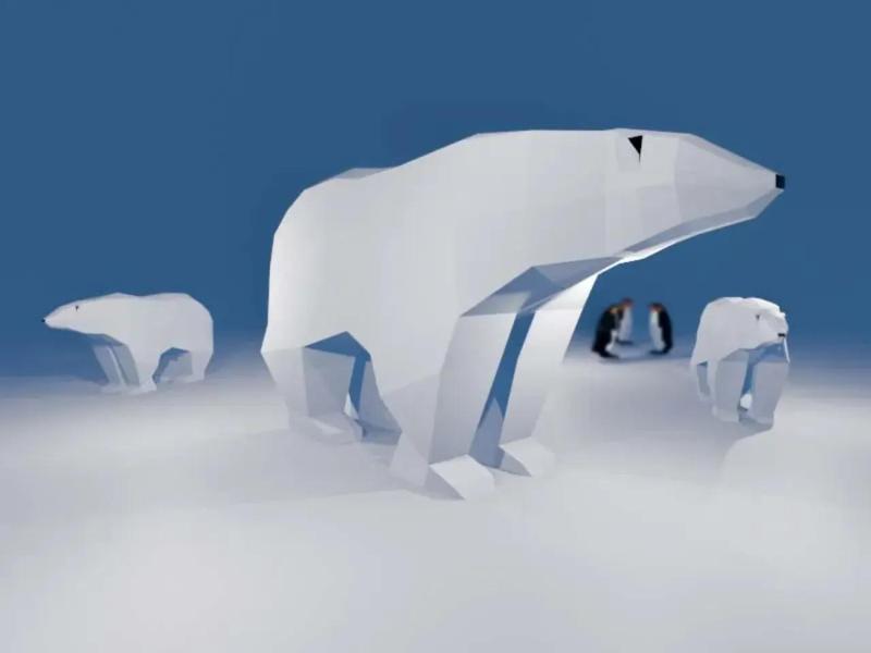 Low Poly Polar Bear