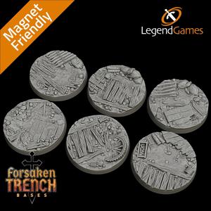 LegendGames 50mm round bases for Trench Crusade x6 Extra Detail