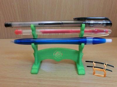 Japanese Samurai Design Pen Stand with MakerBot Logo