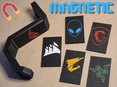Magnetic Gaming Headset Holder – With Brand Logos!