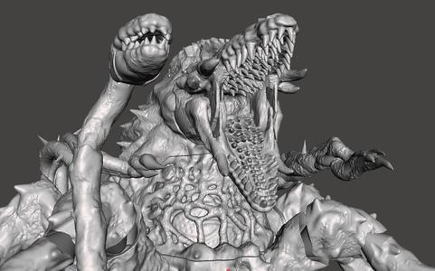 BIOLLANTE – GODZILLA KAIJU ARTICULATED HIGH-POLY STL 3D PRINTING