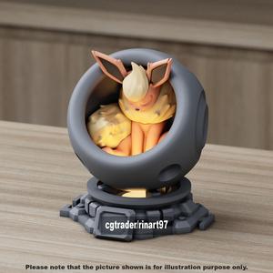Flareon in healing machine pods from pokemon