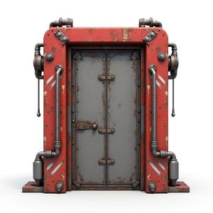 futuristic sci-fi door