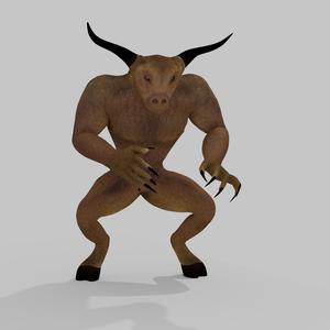 Mythical Minotaur Fantasy Beast Statue