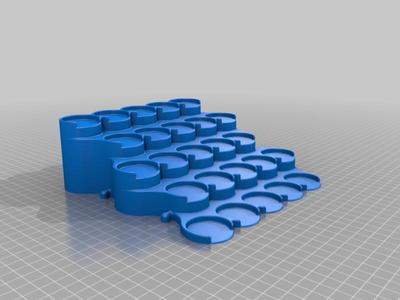 Expandable interlocking paint rack for Citadel paints