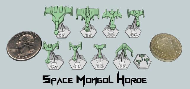 MicroFleet Space Mongol Horde Starship Pack