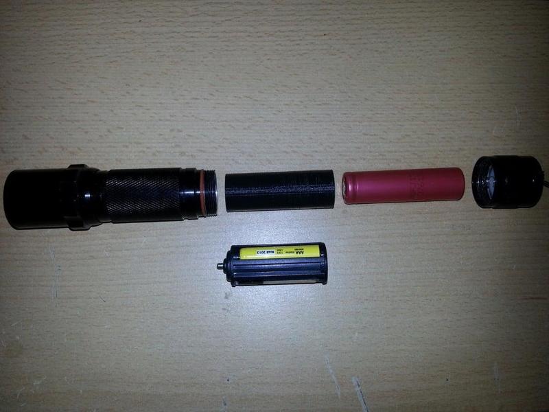 18650 Flashlight Adapter