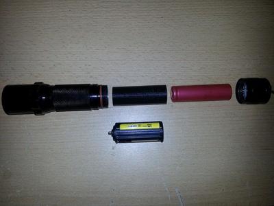 18650 Flashlight Adapter