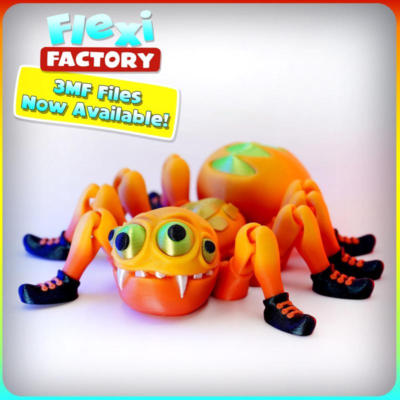 Cute Flexi Print-in-Place Spider with 3MF Included!