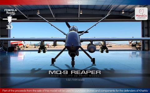 MQ-9A Block 5 REAPER HIGH QUALITY 3D PRINT MODEL