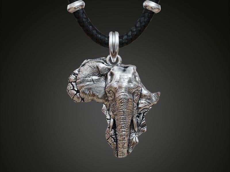 Pendant African elephant