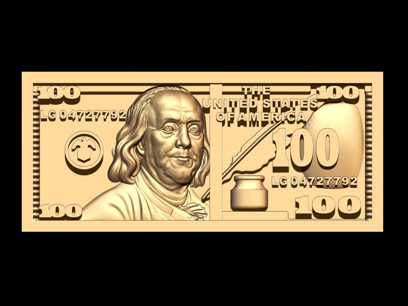 New one hundred 100 Dollar bill front side only
