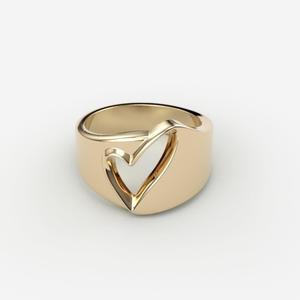 Women ring heart 3dm stl