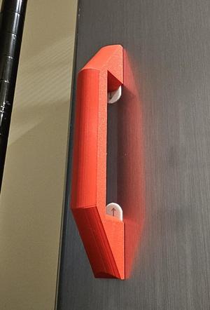 Refrigerator Door Handle – designed to be mounted with 3M Command Strips (No Supports)