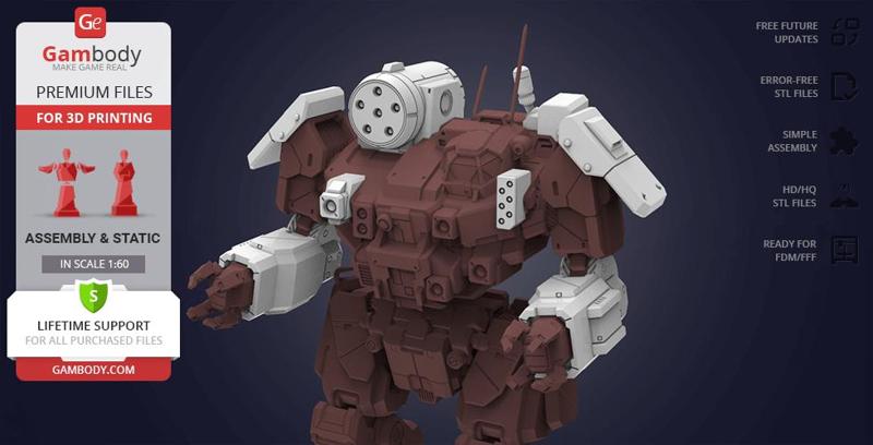Guns Pack for Thunderbolt 3D Printing Models | Assembly