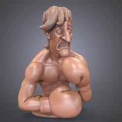 Glass Joe Bust 3D Printing Figurine | Static
