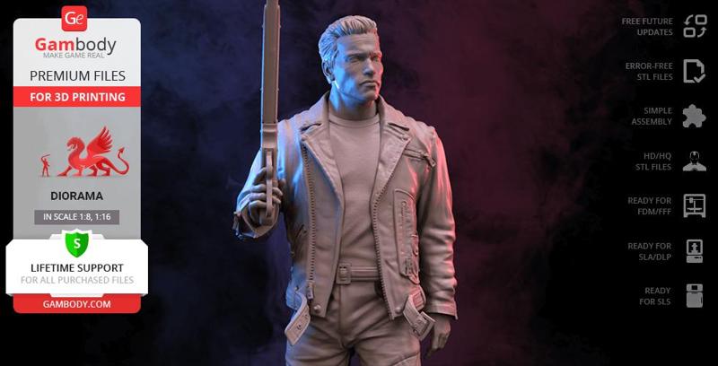 Terminator T-800 3D Printing Figurine | Assembly