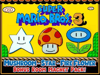 Super Mario Bros 3 Mushroom Star Fire Flower Pack!