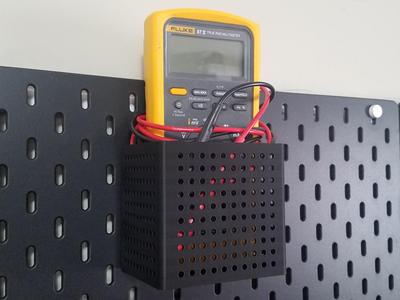 Skadis Large Container holds Fluke 87V Multimeter